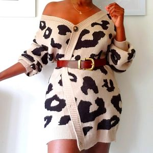 Leopard print cardigan